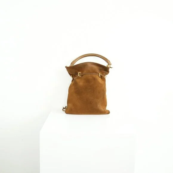 Saint Laurent Brown Suede Fringe Crossbody Bag - Picture 2 of 8